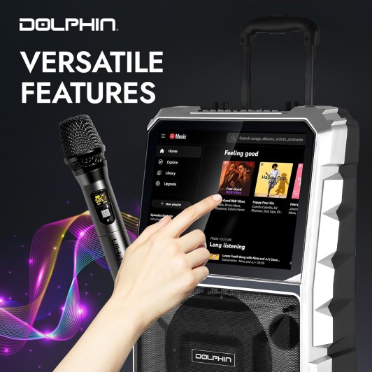 Portable Karaoke Speaker w/Touchscreen BT 